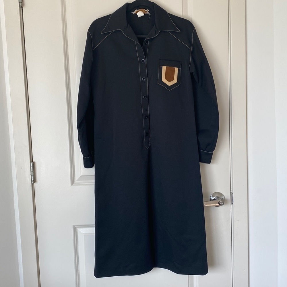 Vintage Rare Howard Wolf Long Sleeved Collared Dress
